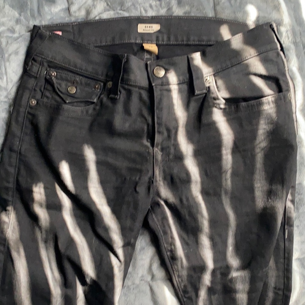 True Religion black jeans relaxed slim fit size 34 waist